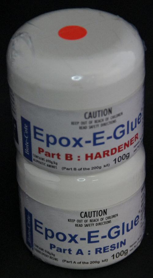 Epox-E-Glue 200gram Kit White and Coloured - Click Image to Close