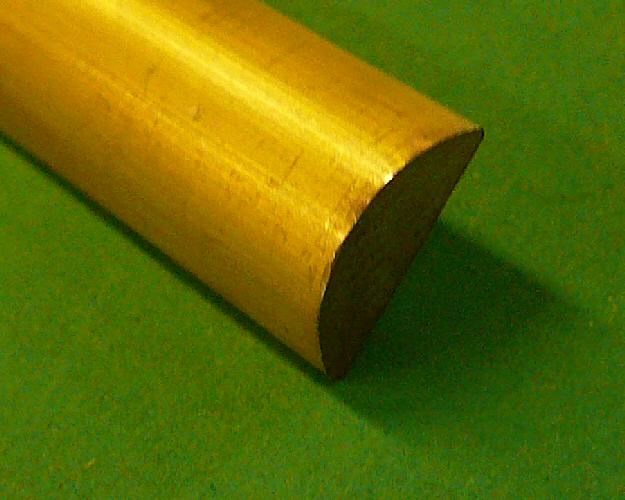 Brass D Mould 1/2" x 3/16" (12mmx4.8mm) per metre. - Click Image to Close