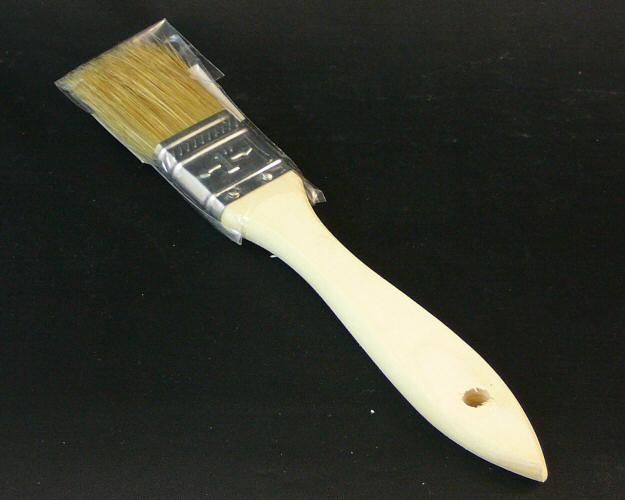 25mm Flat Unpainted Brush - Click Image to Close