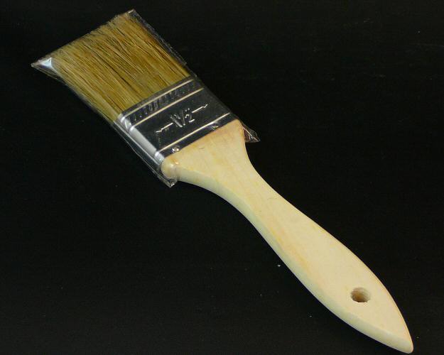 38mm Flat Unpainted Brush - Click Image to Close