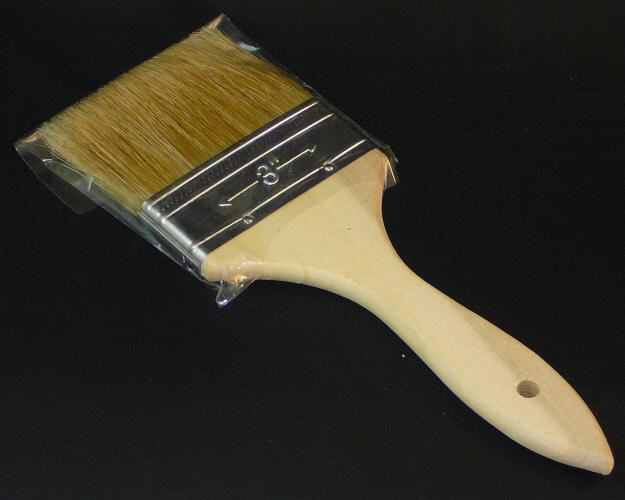 75mm Flat Unpainted Brush - Click Image to Close
