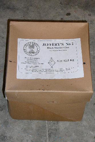Jeffery's No.2 Black Marine Glue 12.5kg box. - Click Image to Close