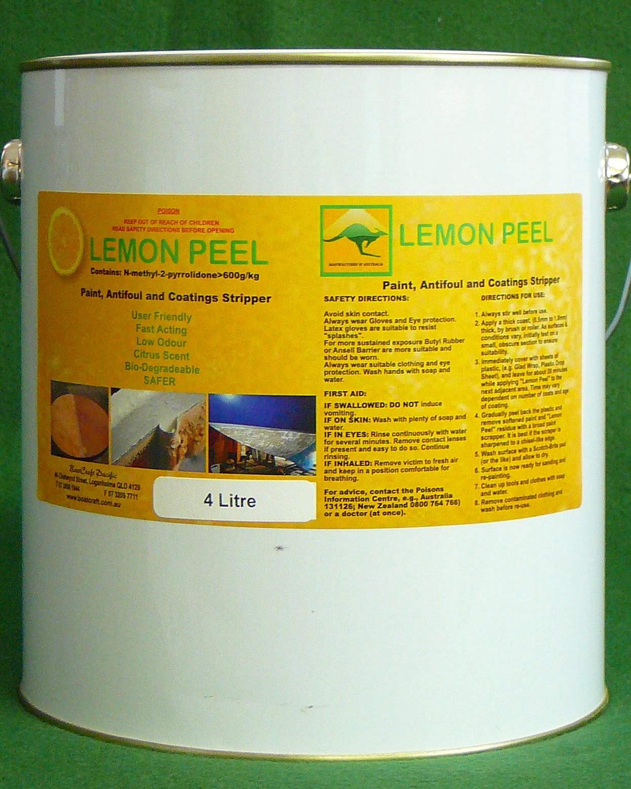 Lemon Peel Paint Stripper 4 Litre - Click Image to Close