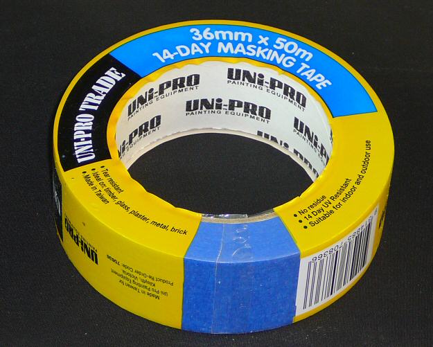 14 Day Blue Masking Tape 36mm x 50mt - Click Image to Close