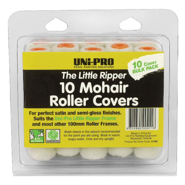 100mm Mohair Mini Roller - 10 Pack - Click Image to Close