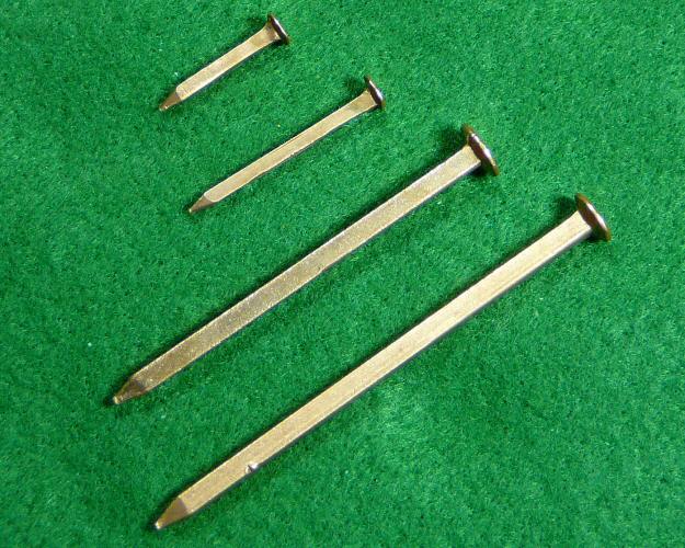 43mm (1 3/4") 12G Flat Head Square Copper Nail. 100grams - Click Image to Close
