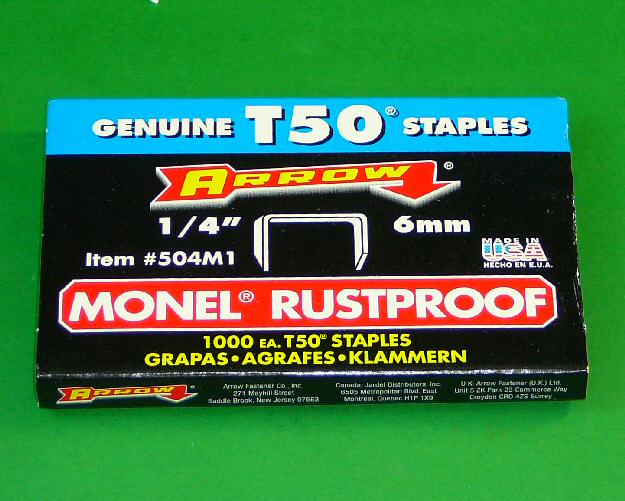 6mm Monel Rustproof Staples, Pack of 1000 - Click Image to Close