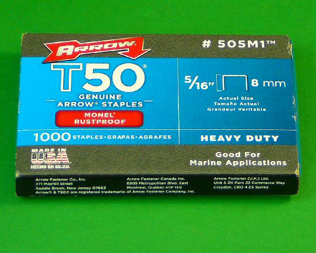 8mm Monel Rustproof Staples, Pack of 1000 - Click Image to Close