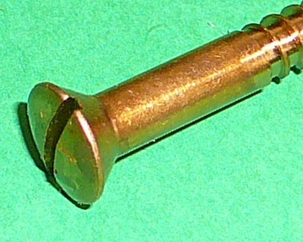 25mm (1") 8 gauge Oval Head Slot Drive SiBrz Wood Screw - Click Image to Close