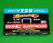 6mm Monel Rustproof Staples, Pack of 1000