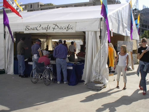 Outside view of the Boatcraft Pacific Pavillion at the 2002 Sydney Classic and Wooden Boat Festival 